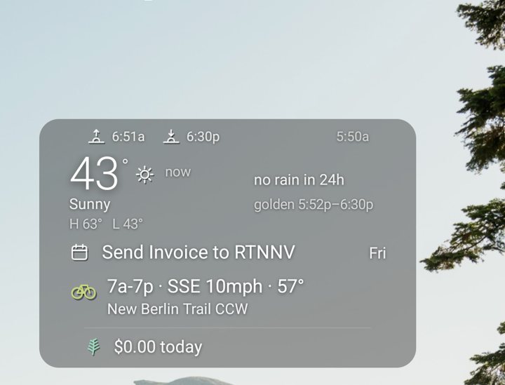 Cairn, the home-screen widget